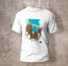 Camiseta en algodón unicolor águila