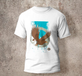 Camiseta en algodón unicolor águila