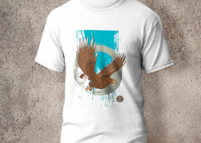 Camiseta en algodón unicolor águila