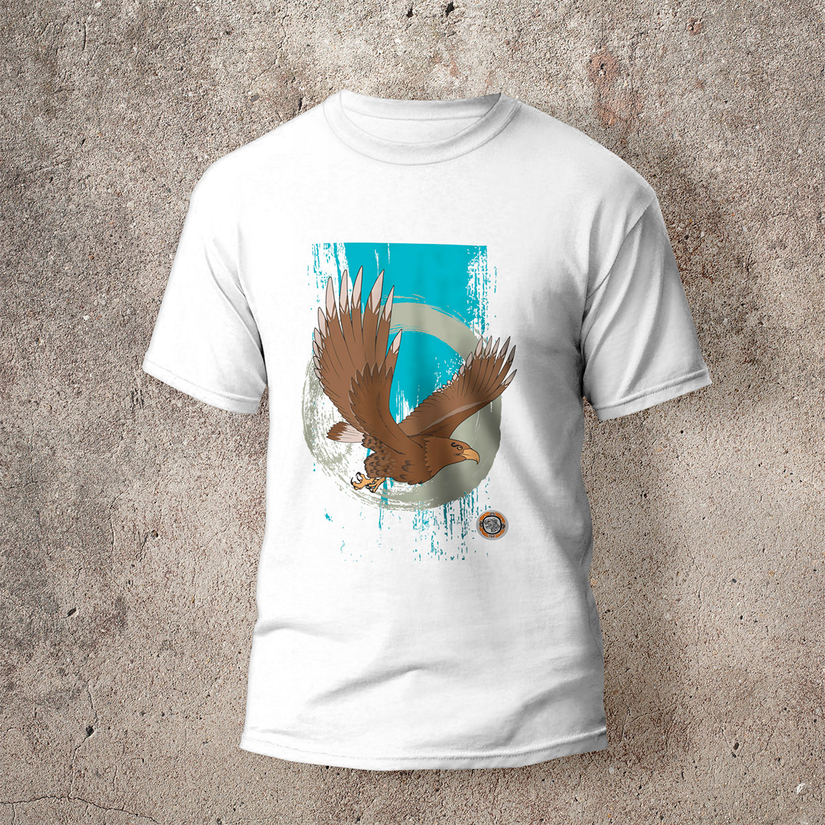 Camiseta en algodón unicolor águila