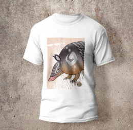 Camiseta en algodón unicolor armadillo