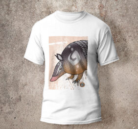 Camiseta en algodón unicolor armadillo