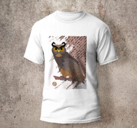 Camiseta en algodón unicolor búho
