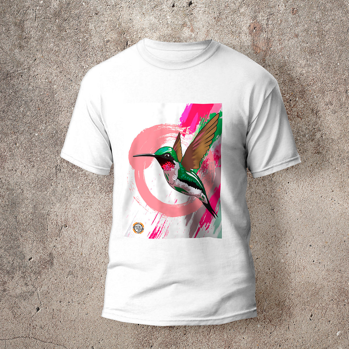 Camiseta en algodón unicolor colibrí