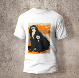 Camiseta en algodón unicolor oso
