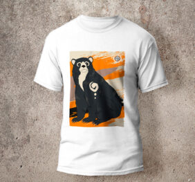 Camiseta en algodón unicolor oso