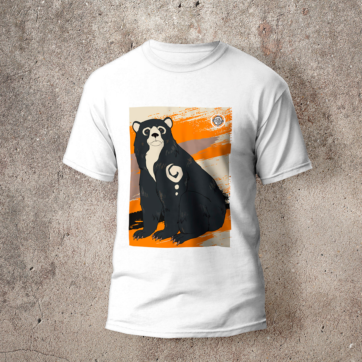 Camiseta en algodón unicolor oso