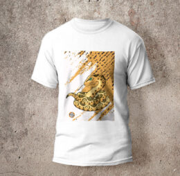 Camiseta en algodón unicolor serpiente
