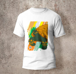 Camiseta en algodón unicolor tortuga