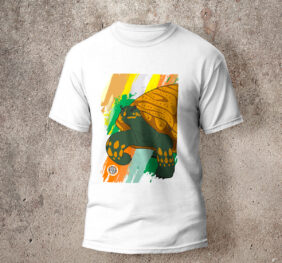 Camiseta en algodón unicolor tortuga