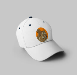 Gorra en algodón unicolor ardilla