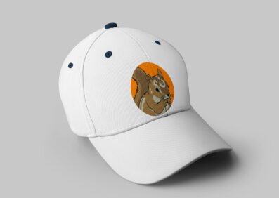 Gorra en algodón unicolor ardilla