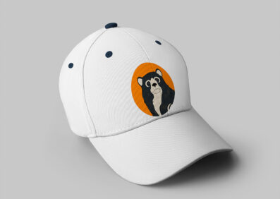 Gorra en algodón unicolor oso